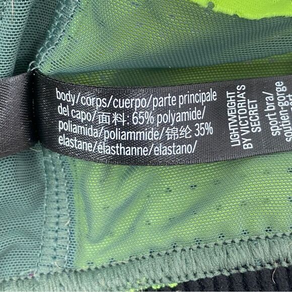 Victoria’s Secret Sport Color Block Lightweight Sports Bra Olive Green Blue 34B - Picture 11 of 11